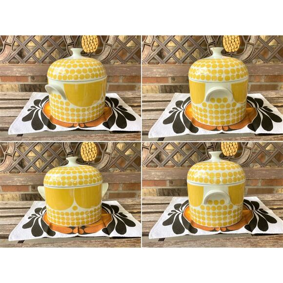 MCM ARABIA SUNNUNTAI Casserole Yellow Dot Made in Finland - Picture 2 of 4